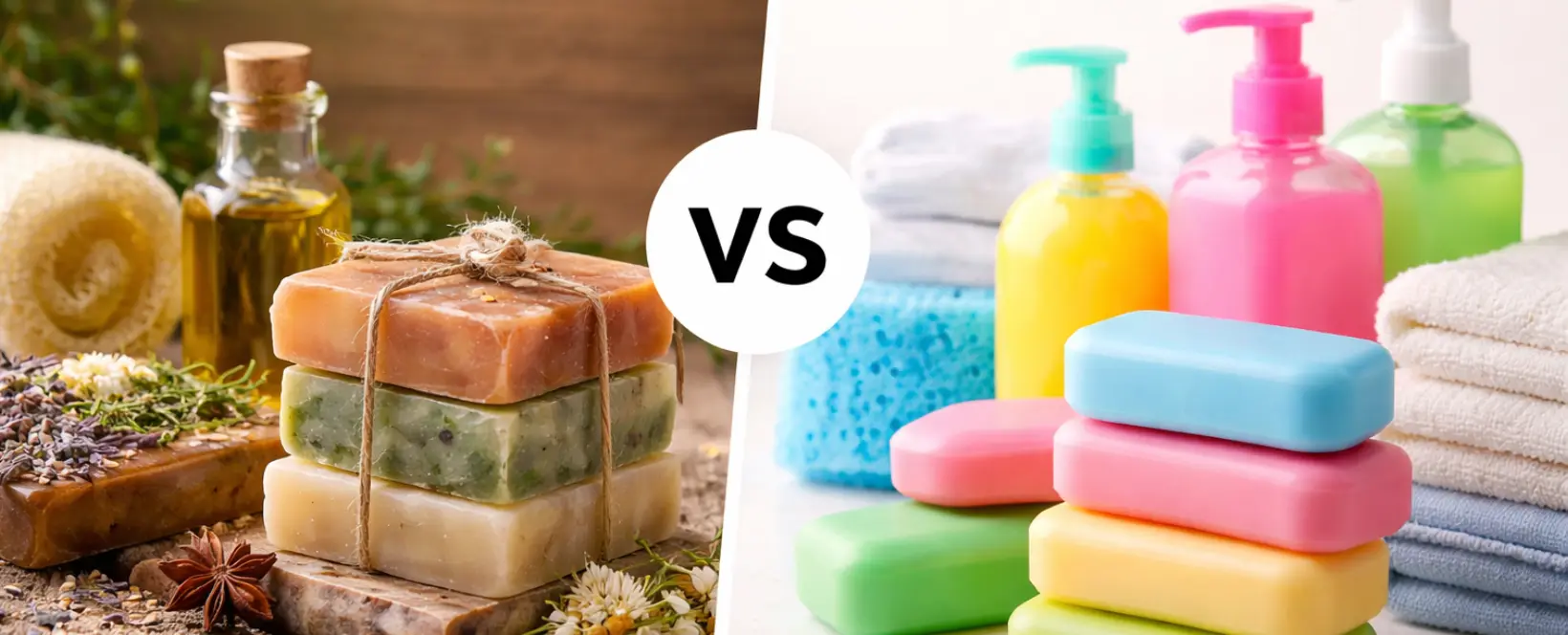 jabón artesanal vs jabón industrial