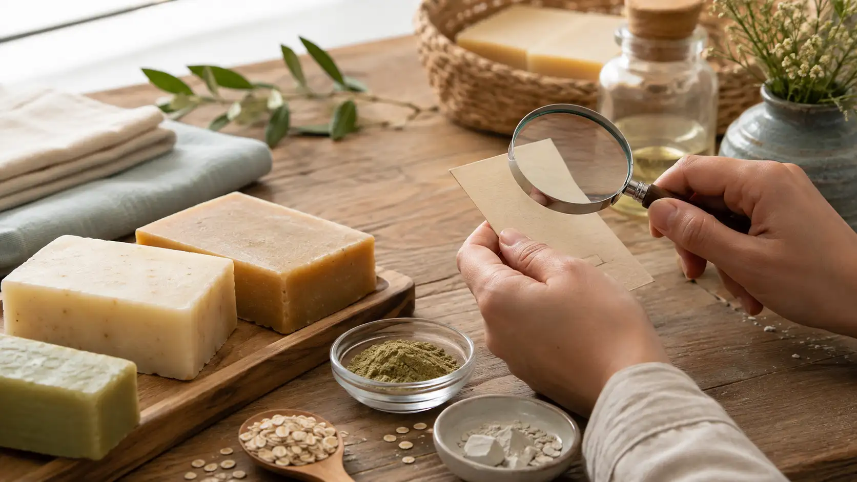 Revisión de la etiqueta y los ingredientes de jabones blanqueadores